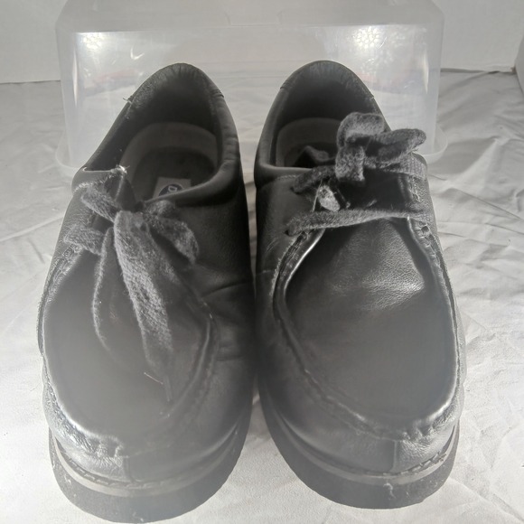 Dr Scholls Black Leather Lace Up Comfort Moc Toe Shoes Mens 105 Wide - Picture 3 of 8
